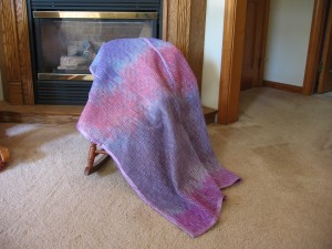 Penny's space dyed shadow weave blanket
